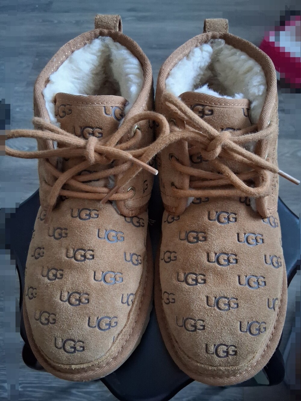 UGG Neumel Embossed All Over Logo Chukka Boots